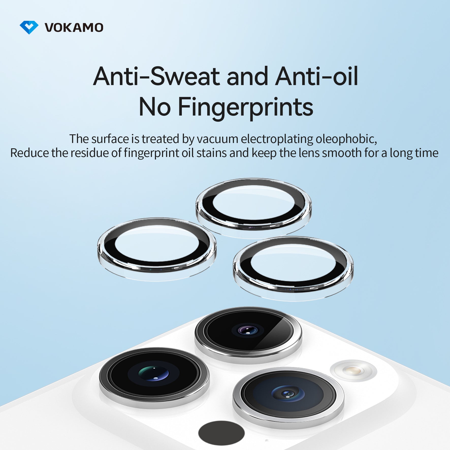 VOKAMO Clear AR Camera Lens Protector For iPhone 15 Pro Max 15 Pro iPhone 15 Plus iPhone 15 - VOKAMO