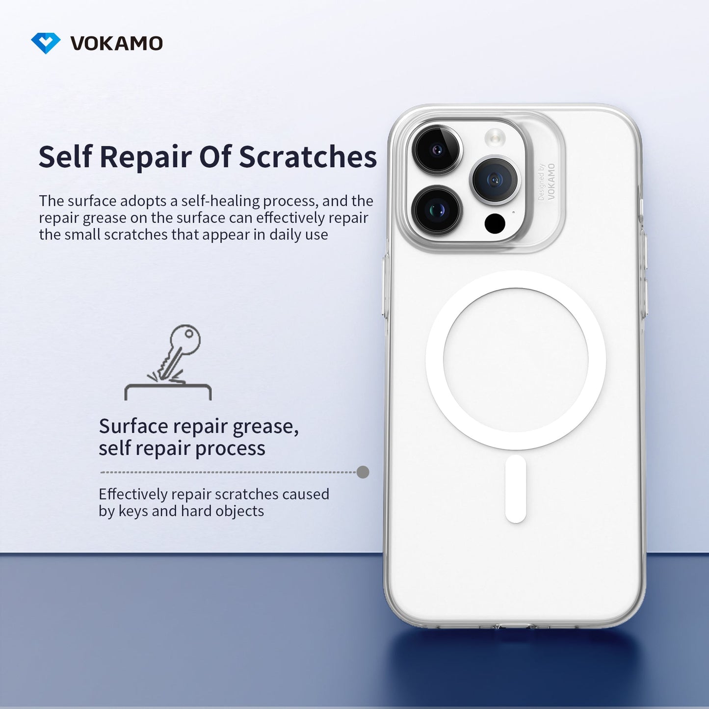 VOKAMO Clear Shockproof Magnetic Case For iPhone 15 Pro Max 15 Pro iPhone 15 Case - VOKAMO