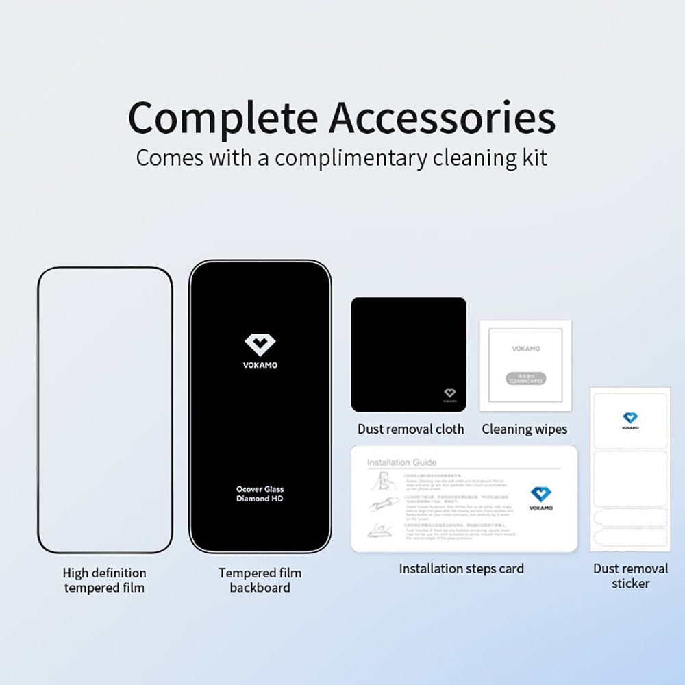 VOKAMO High - Definition Glass Screen Protector For iPhone 16 Clear HD Tempered Glass For iPhone 16 Pro Max - VOKAMO