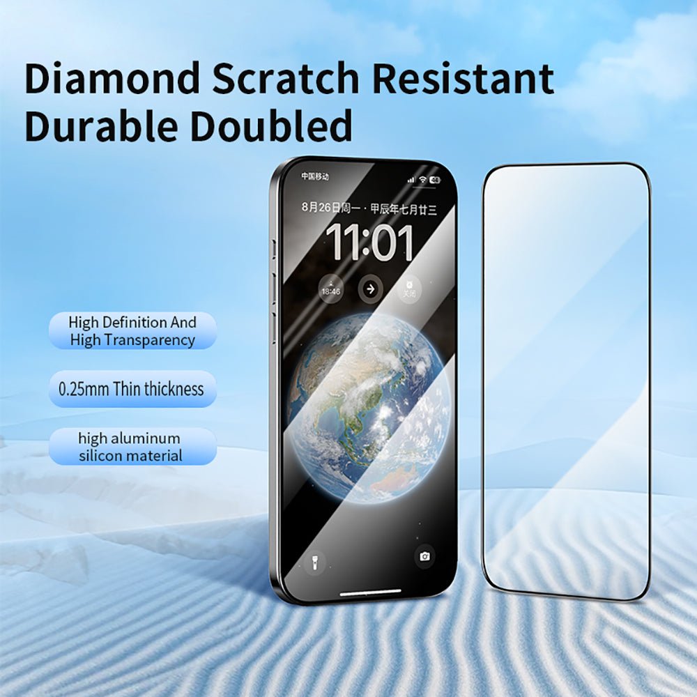 VOKAMO High - Definition Glass Screen Protector For iPhone 16 Clear HD Tempered Glass For iPhone 16 Pro Max - VOKAMO