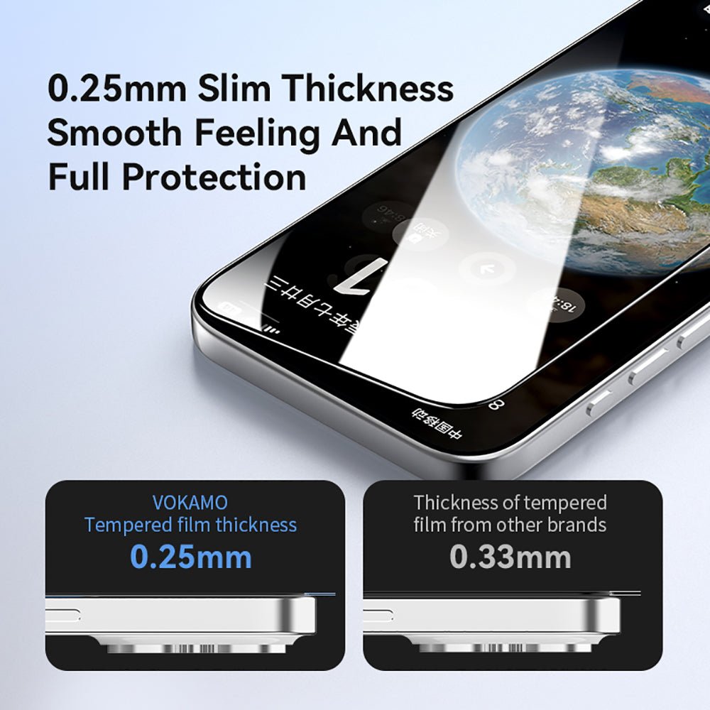 VOKAMO High - Definition Glass Screen Protector For iPhone 16 Clear HD Tempered Glass For iPhone 16 Pro Max - VOKAMO