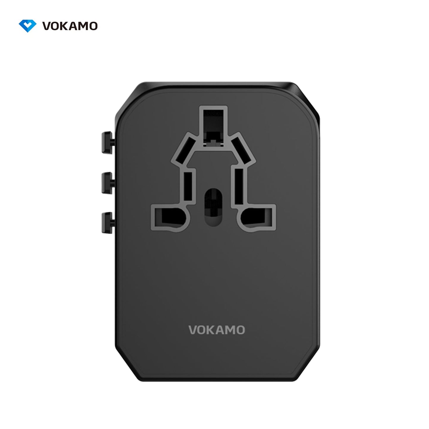 VOKAMO International Travel Adapter Worldwide All in One Universal Wall AC Power Plug Charger - VOKAMO