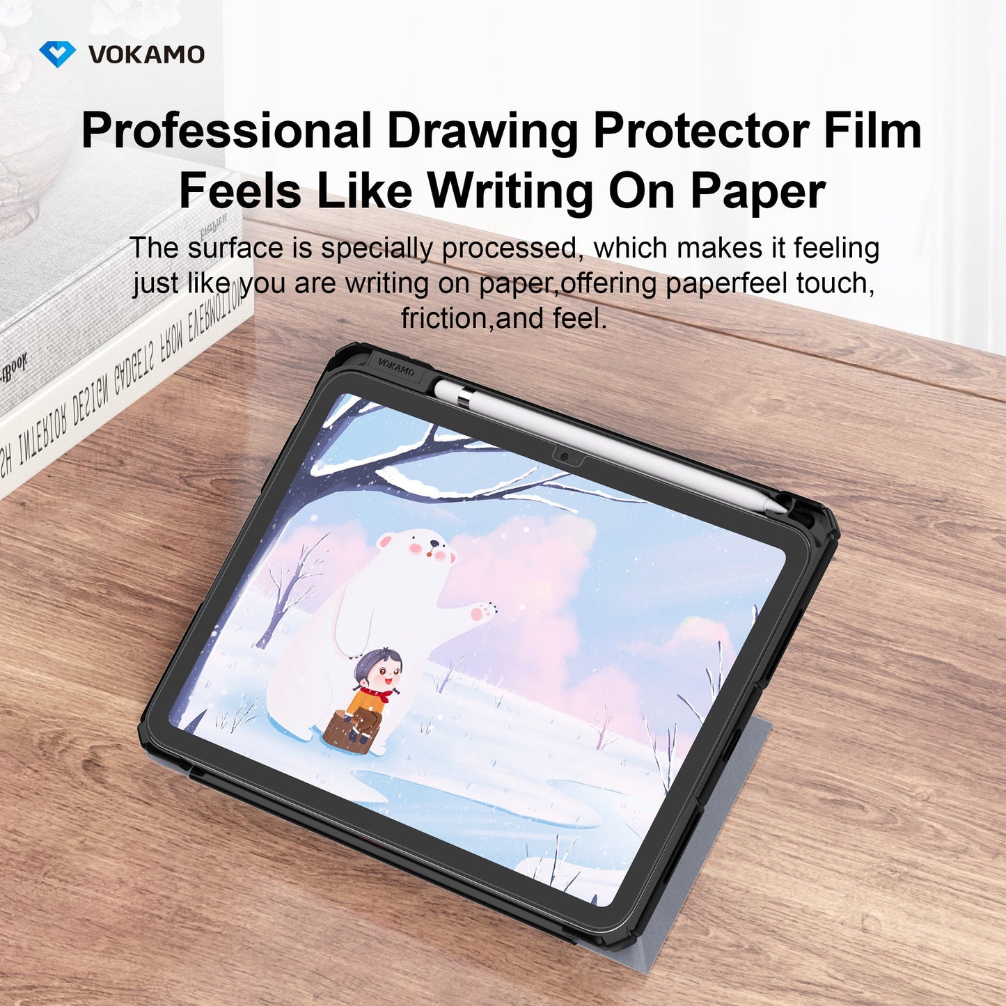 VOKAMO iPad 10.9"Paper Feel Screen Protector for iPad 10.9" 2022,Write and Draw Like on Paper - VOKAMO