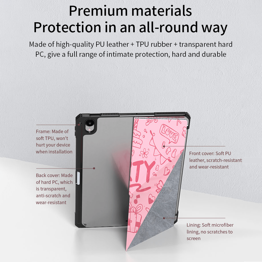 VOKAMO iPad Stand Case for iPad Air 10.9" (2022/2020) iPad Air 5th/4th Cover Case with Pencil Holder - VOKAMO