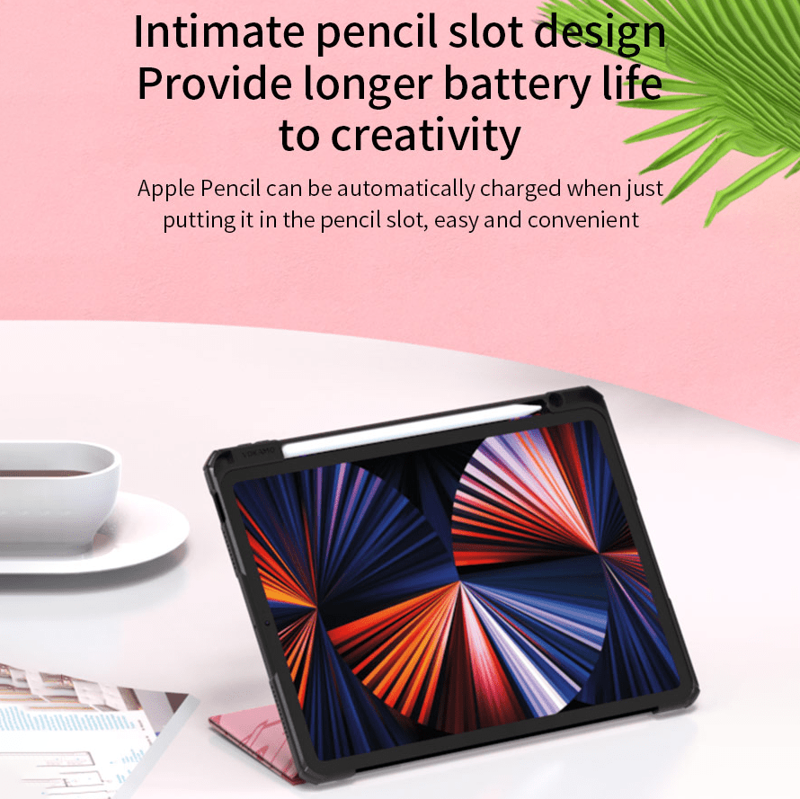 VOKAMO iPad Stand Case for iPad Air 10.9" (2022/2020) iPad Air 5th/4th Cover Case with Pencil Holder - VOKAMO