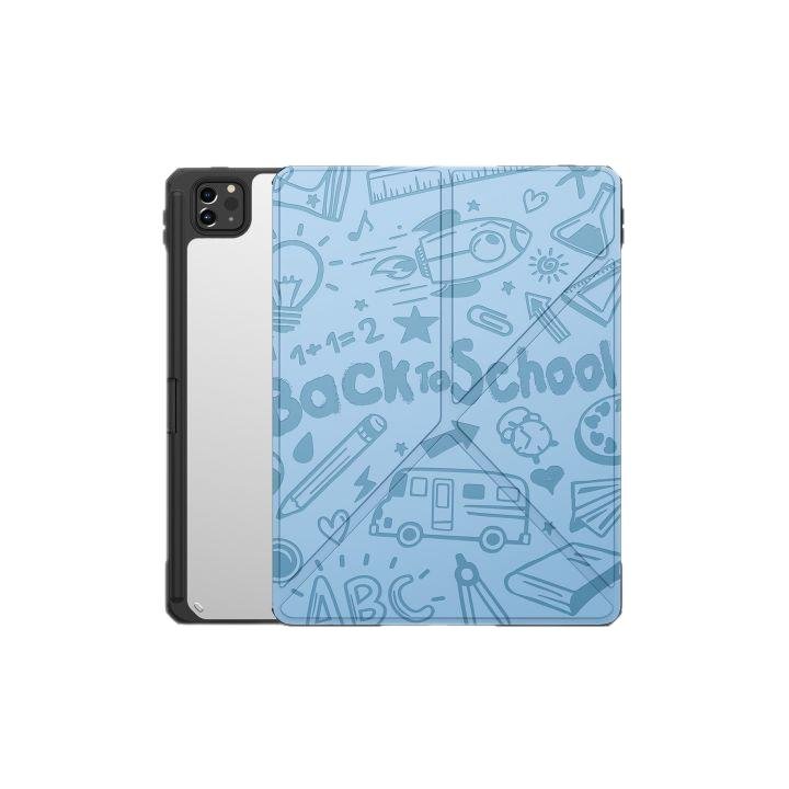 VOKAMO iPad Stand Case for iPad Pro 11" (2021/2020), iPad 10.2" Protective Case Cover,PU Leather and Clear PC Back - VOKAMO