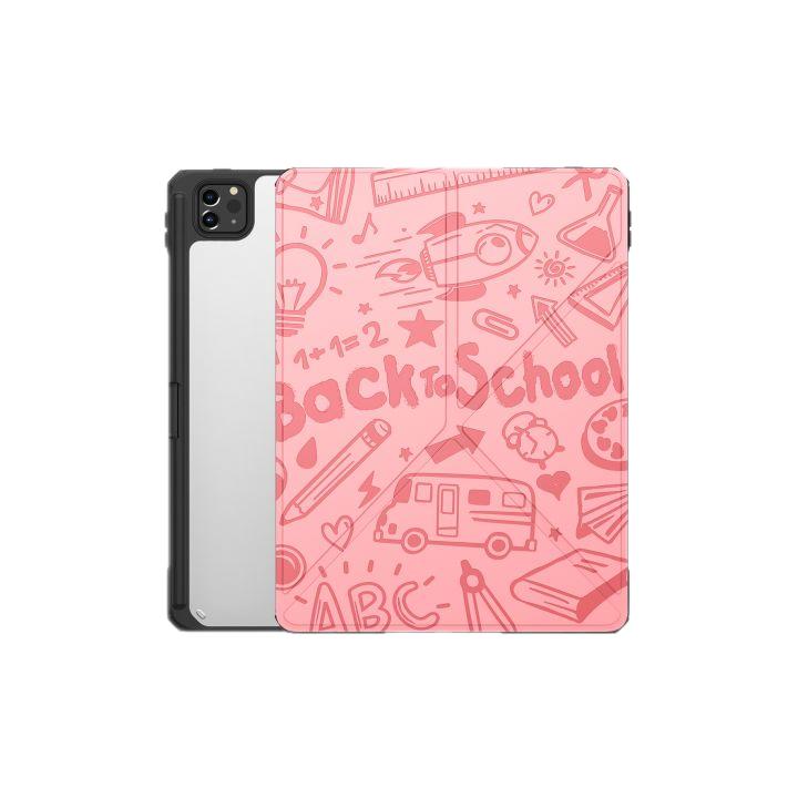 VOKAMO iPad Stand Case for iPad Pro 11" (2021/2020), iPad 10.2" Protective Case Cover,PU Leather and Clear PC Back - VOKAMO