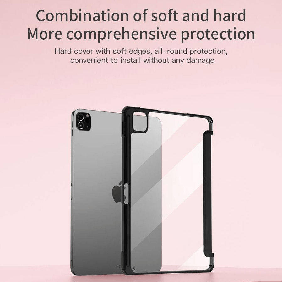 VOKAMO iPad Stand Case for iPad Pro 11" (2021/2020), iPad 10.2" Protective Case Cover,PU Leather and Clear PC Back - VOKAMO