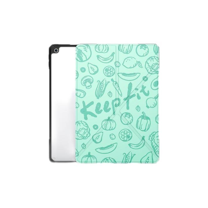 VOKAMO iPad Stand Case for iPad Pro 11" (2021/2020), iPad 10.2" Protective Case Cover,PU Leather and Clear PC Back - VOKAMO