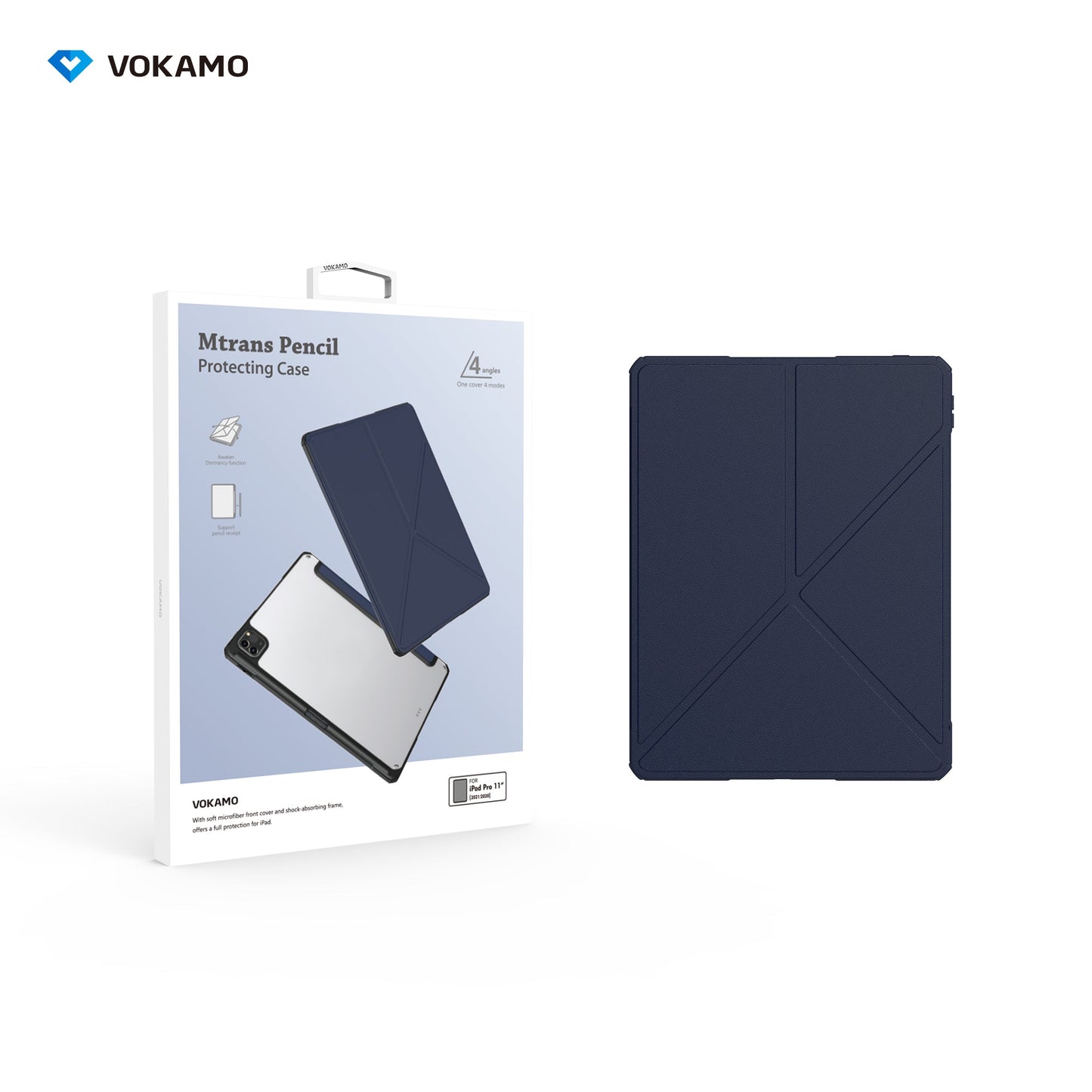 VOKAMO iPad Stand Case for iPad Pro 12.9" (2021/2022),iPad Pro 11''(2021/2020) Protective Case Cover - VOKAMO