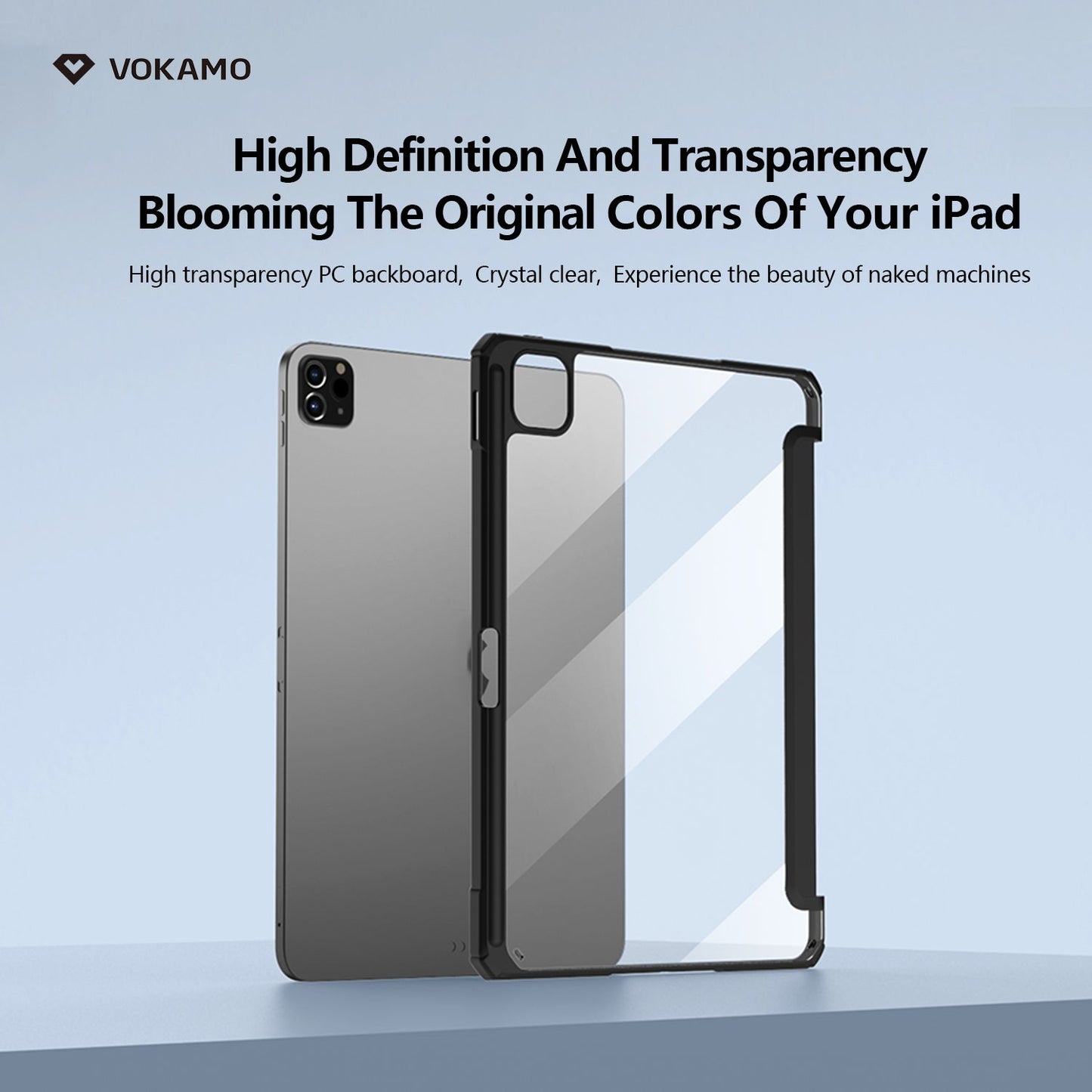 VOKAMO iPad Stand Case for iPad Pro 12.9" (2021/2022),iPad Pro 11''(2021/2020) Protective Case Cover - VOKAMO