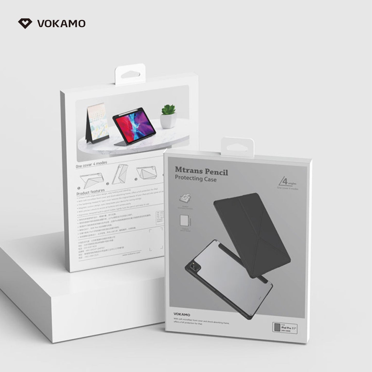 VOKAMO iPad Stand Case for iPad Pro 12.9" (2021/2022),iPad Pro 11''(2021/2020) Protective Case Cover - VOKAMO