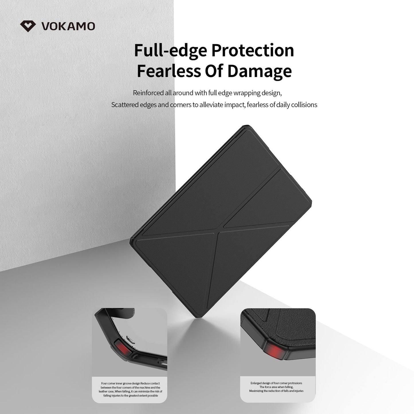 VOKAMO iPad Stand Case for iPad Pro 12.9" (2021/2022),iPad Pro 11''(2021/2020) Protective Case Cover - VOKAMO