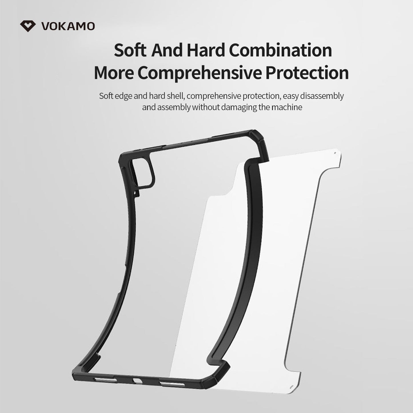 VOKAMO iPad Stand Case for iPad Pro 12.9" (2021/2022),iPad Pro 11''(2021/2020) Protective Case Cover - VOKAMO