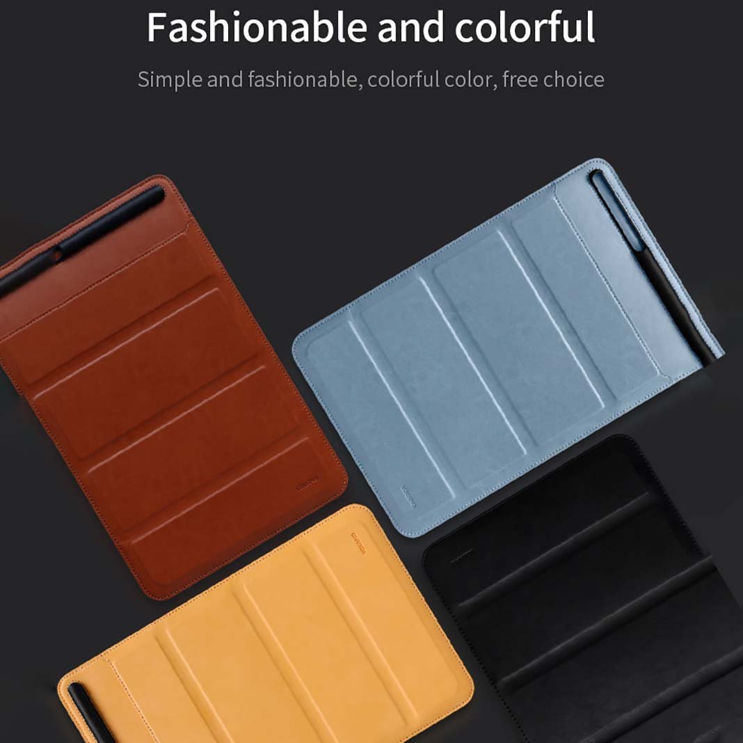 VOKAMO iPad Stand Sleeve Case,PU Leather Slim Bag Cover with Stand Feature for iPad 9.7 - 11 Inches - VOKAMO