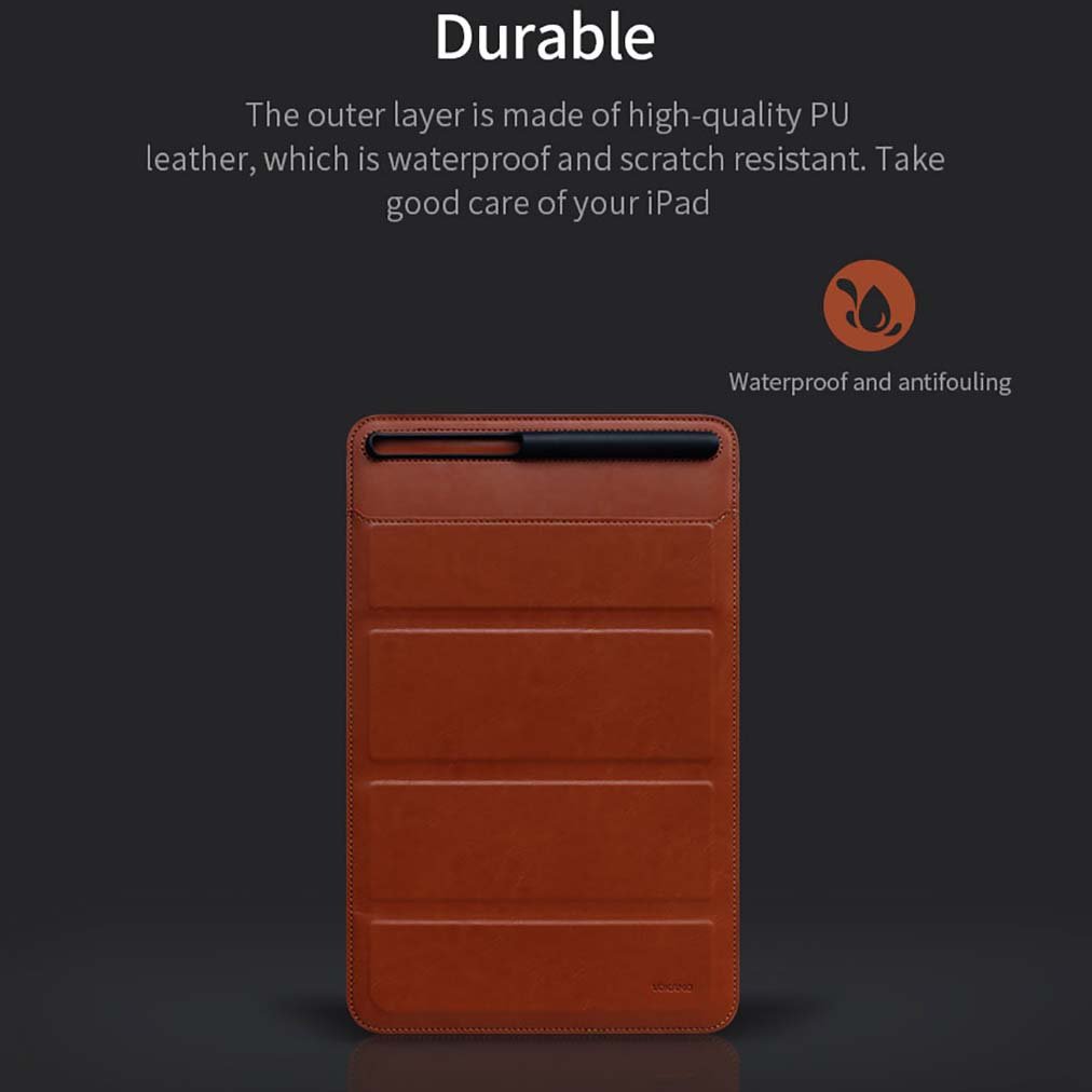 VOKAMO iPad Stand Sleeve Case,PU Leather Slim Bag Cover with Stand Feature for iPad 9.7 - 11 Inches - VOKAMO