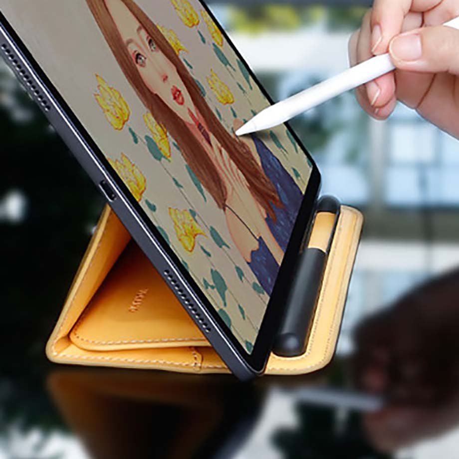 VOKAMO iPad Stand Sleeve Case,PU Leather Slim Bag Cover with Stand Feature for iPad 9.7 - 11 Inches - VOKAMO
