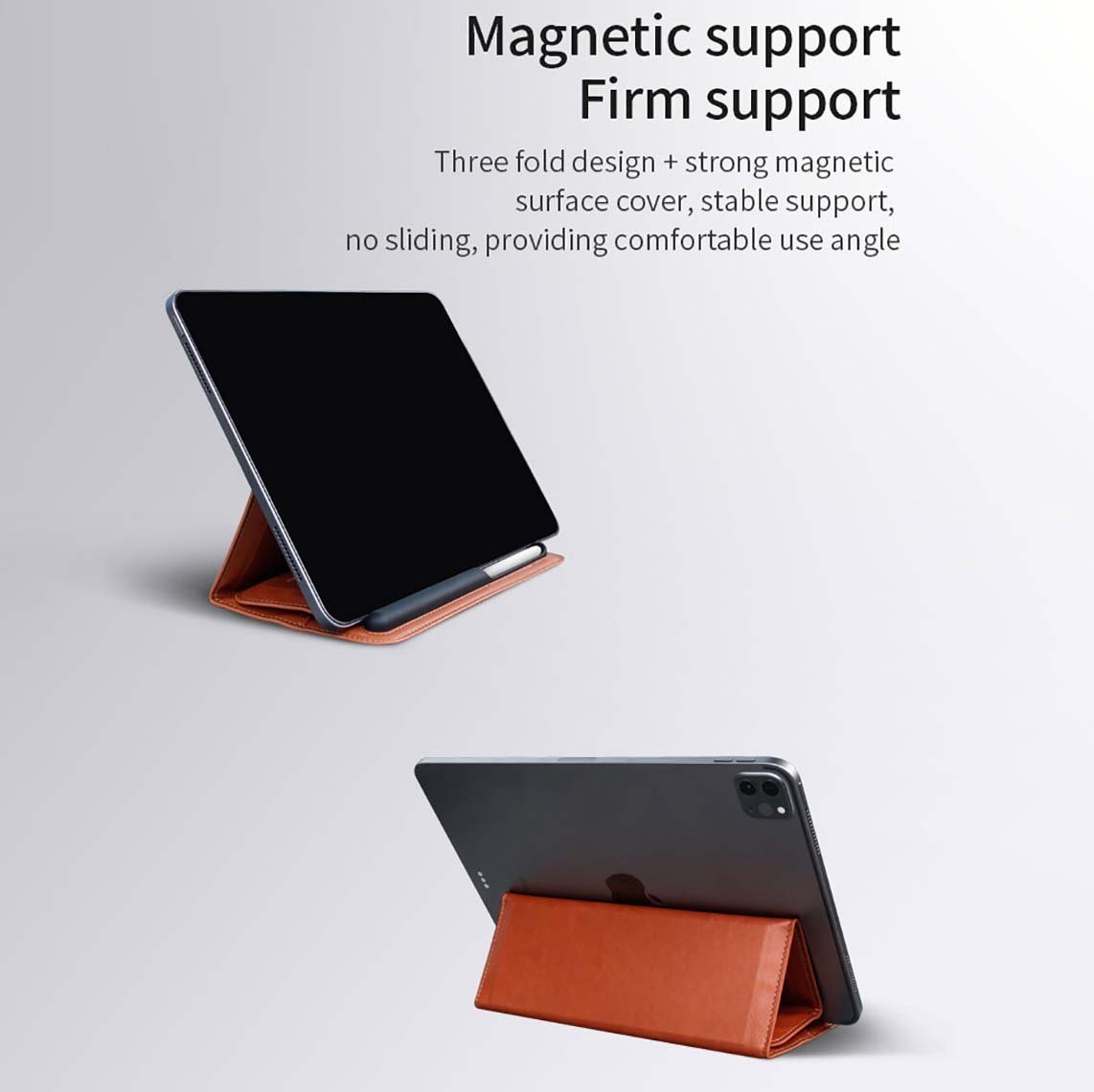 VOKAMO iPad Stand Sleeve Case,PU Leather Slim Bag Cover with Stand Feature for iPad 9.7 - 11 Inches - VOKAMO