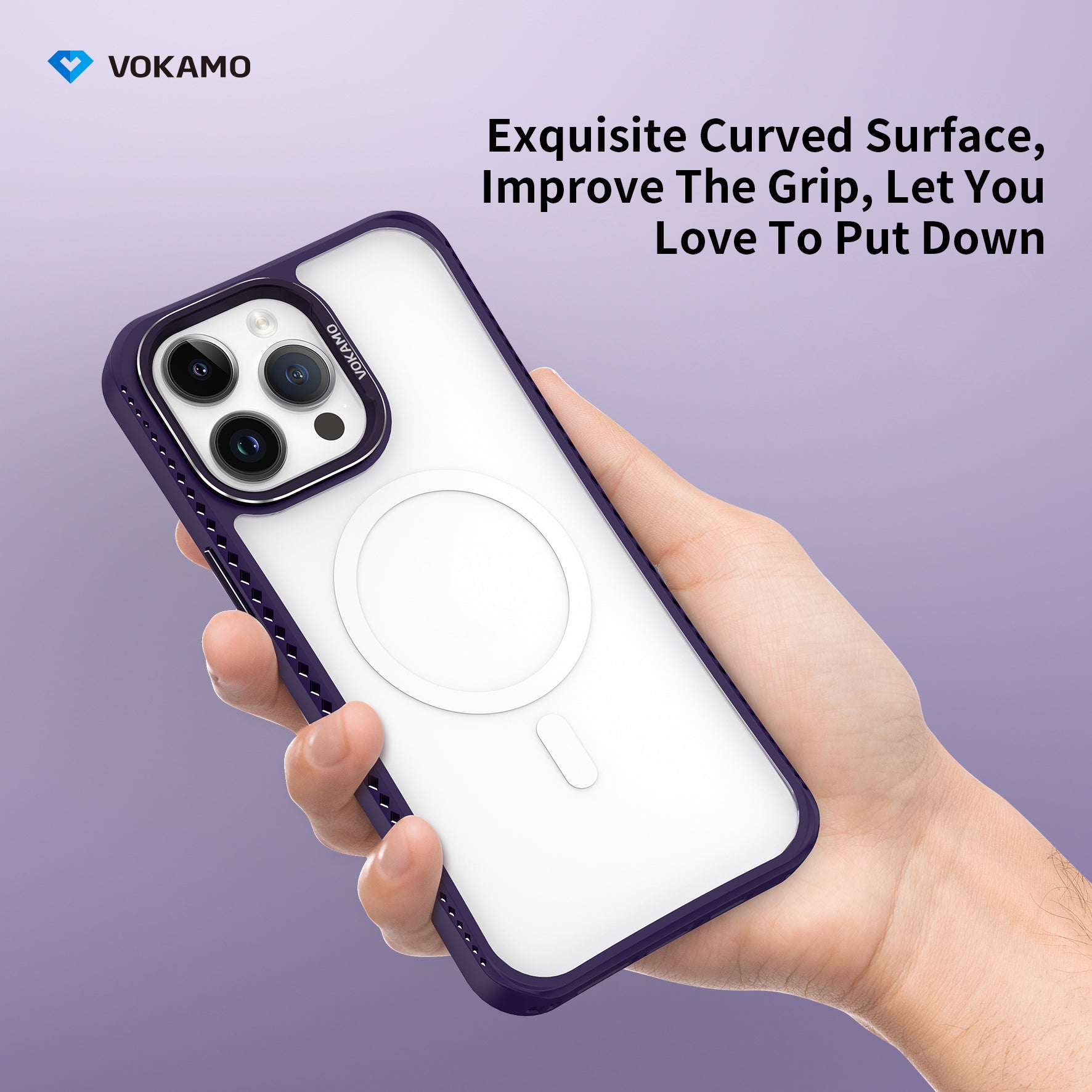 VOKAMO iPhone 15 Glass Magnetic Case Clear iPhone Case With MagSafe For iPhone 15 Pro Max/15 Pro/15 Plus/15 - VOKAMO