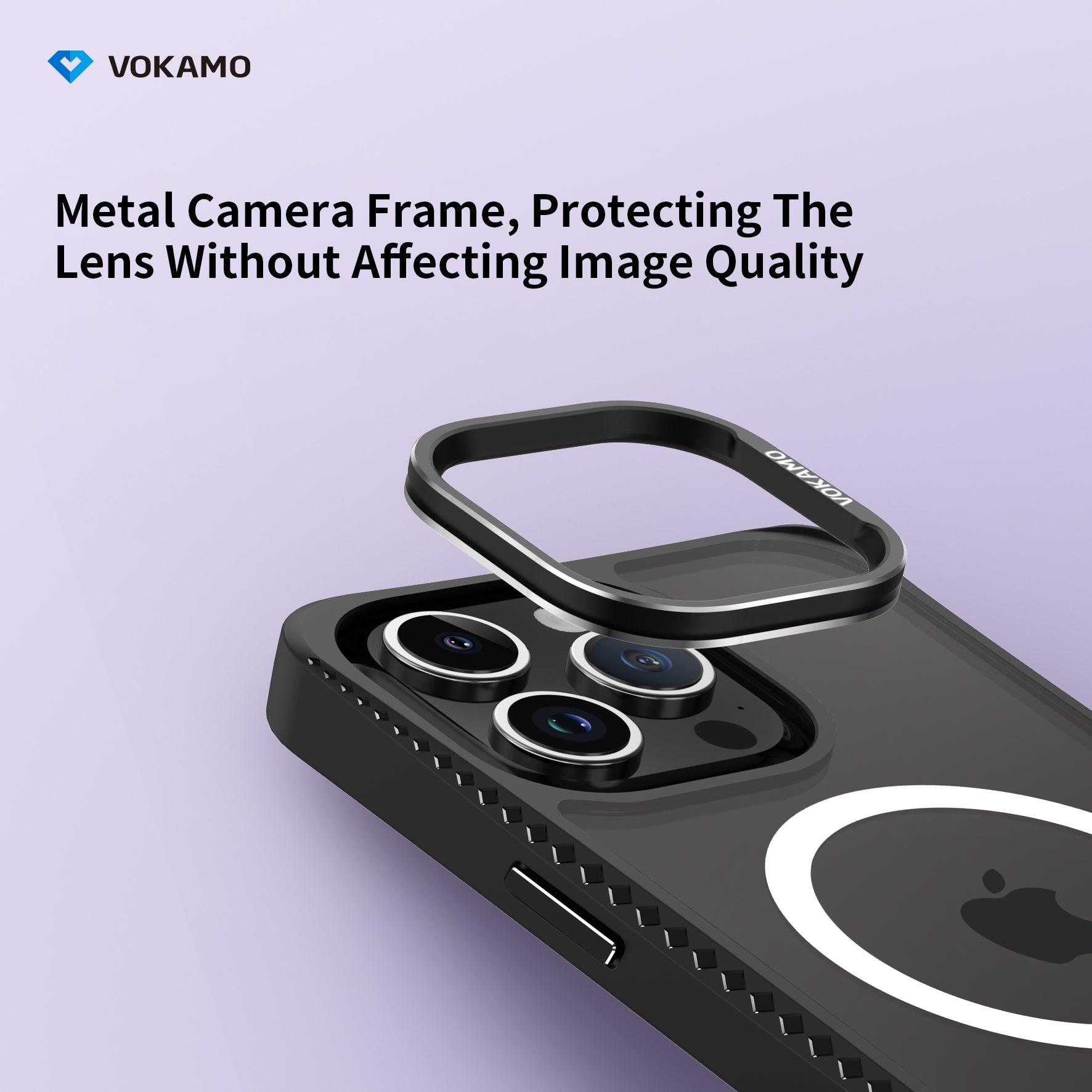 VOKAMO iPhone 15 Glass Magnetic Case Clear iPhone Case With MagSafe For iPhone 15 Pro Max/15 Pro/15 Plus/15 - VOKAMO