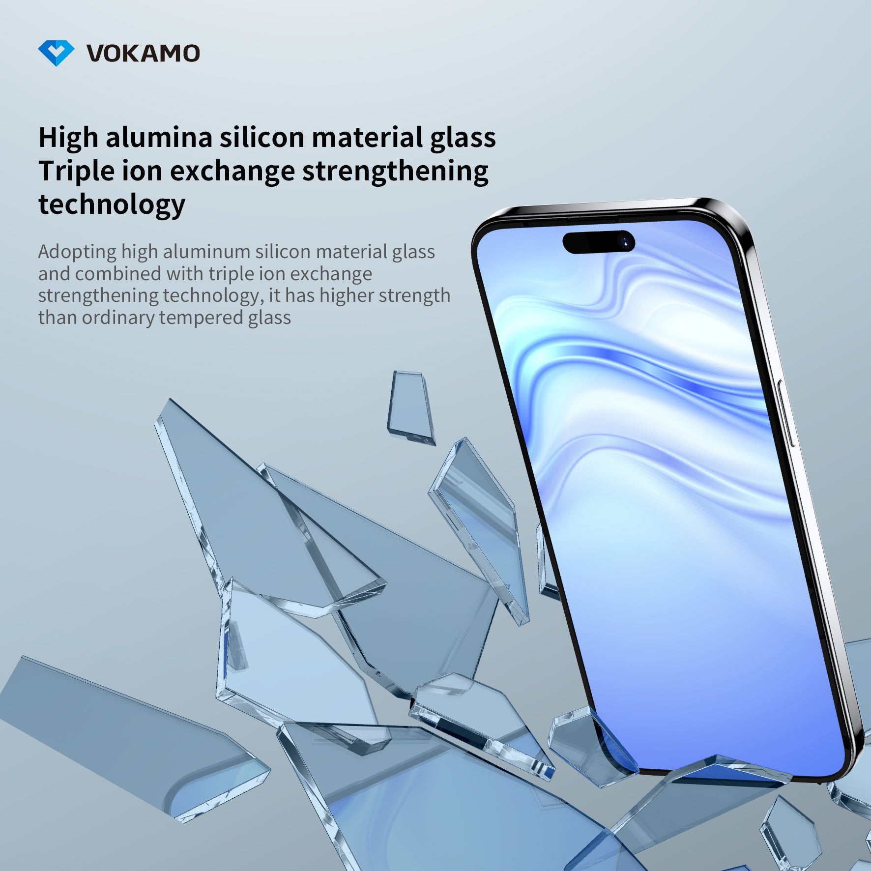 VOKAMO iPhone 15 HD Tempered Glass For iPhone 15 Pro Max/15/15 Plus/15 - VOKAMO
