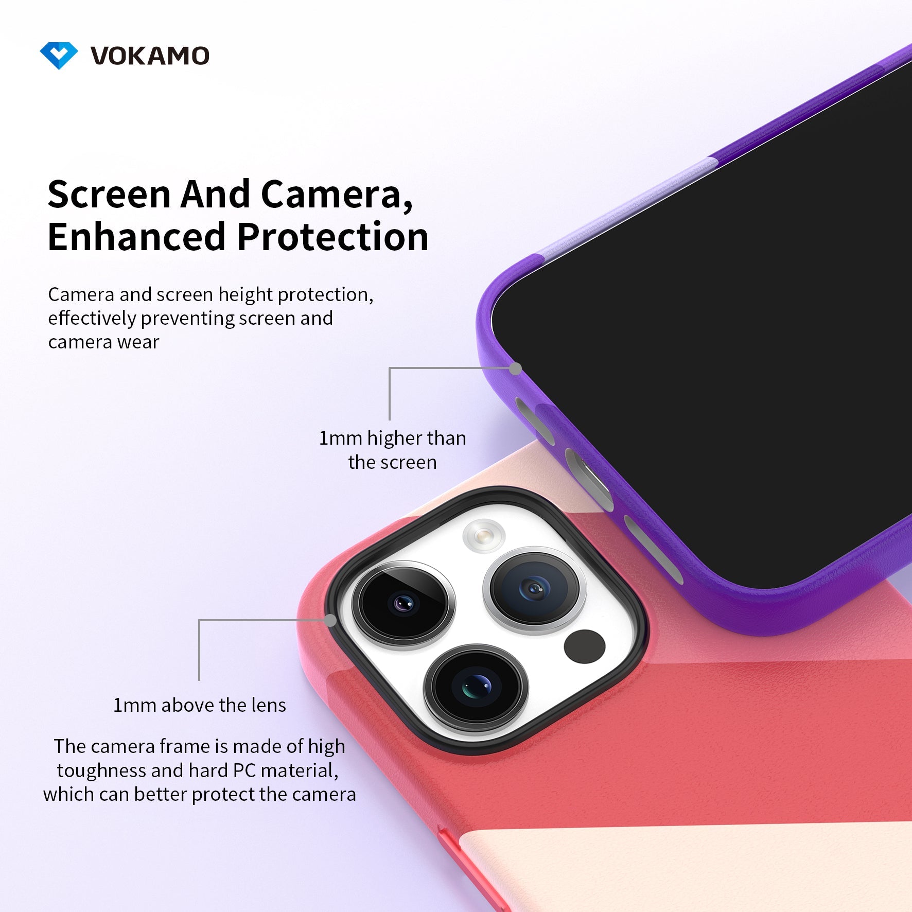 VOKAMO iPhone 15 Magnetic Case Colourful PU Case With MagSafe For iPhone 15 Pro Max/15 Pro/15 Plus/15 - VOKAMO