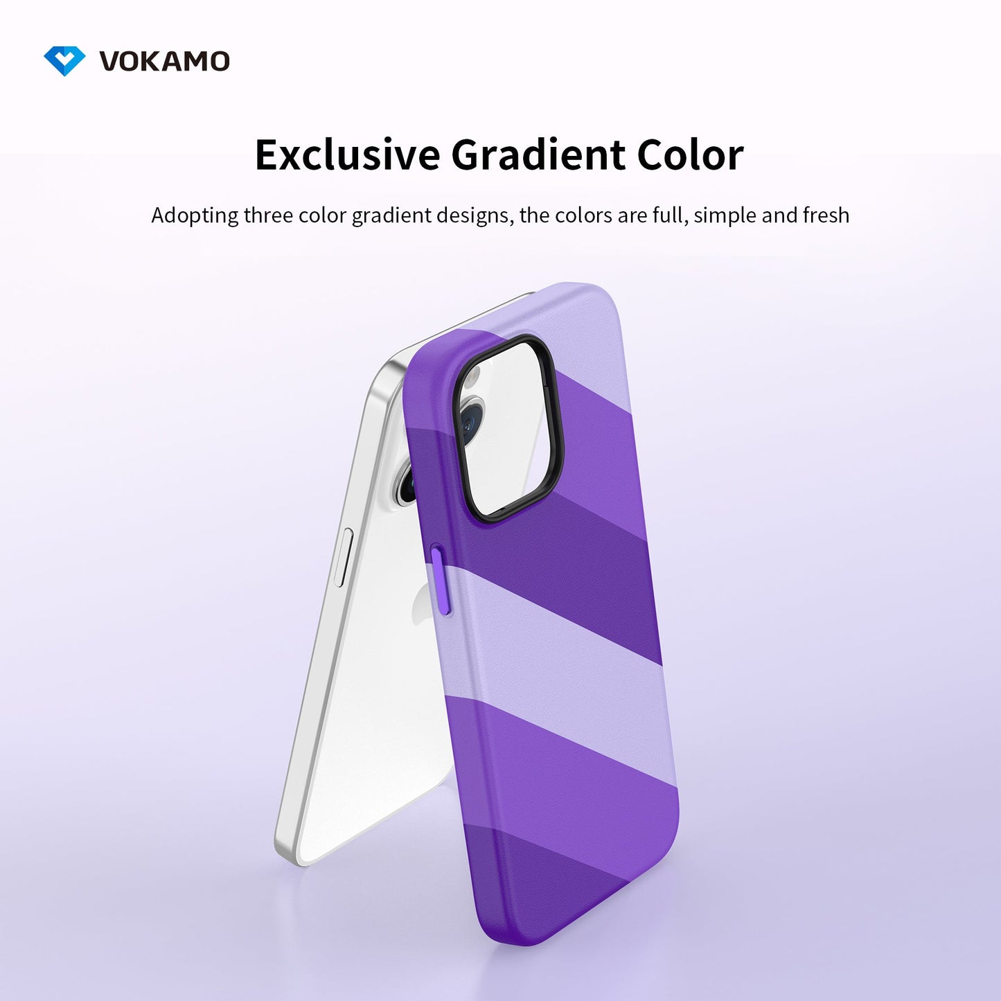 VOKAMO iPhone 15 Magnetic Case Colourful PU Case With MagSafe For iPhone 15 Pro Max/15 Pro/15 Plus/15 - VOKAMO