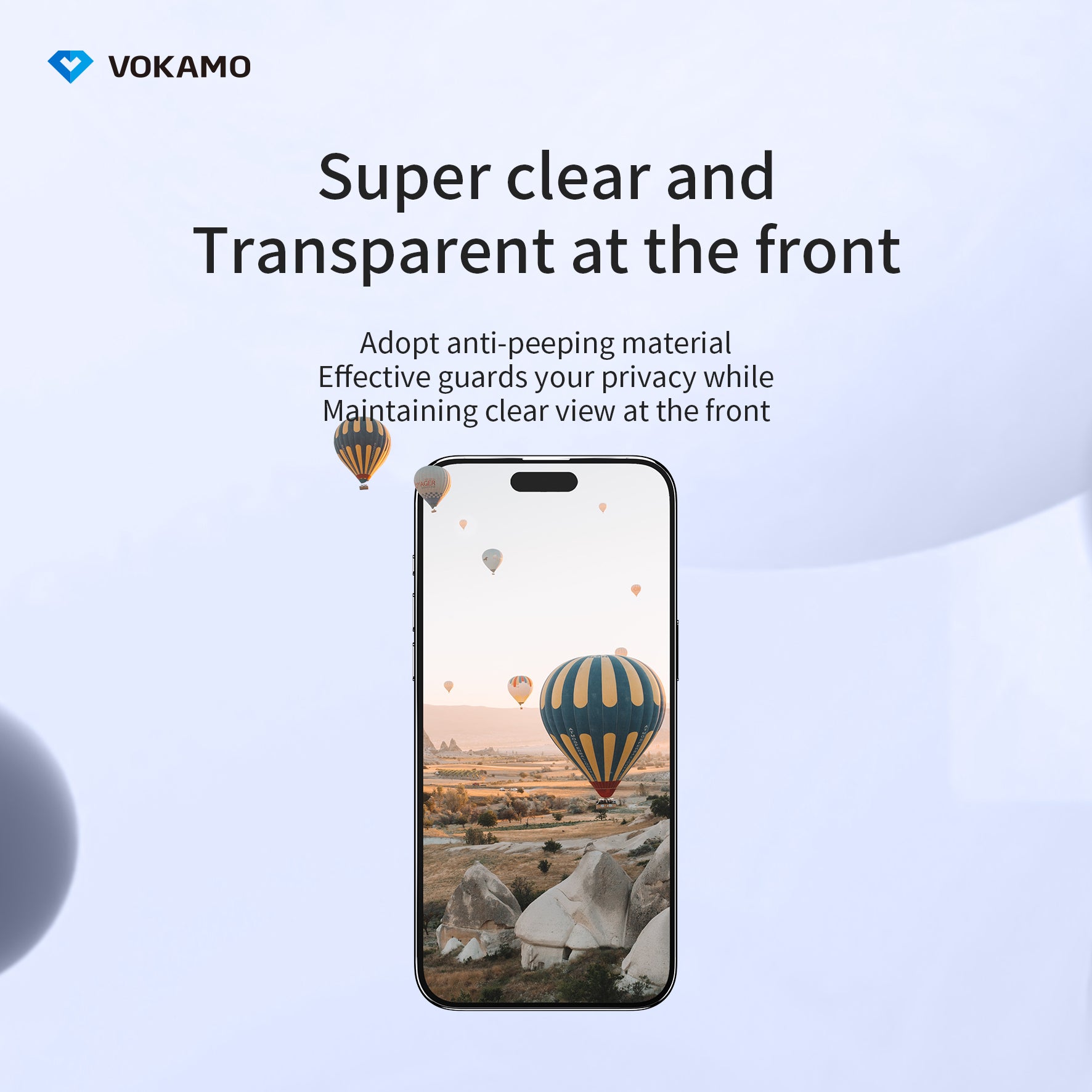 VOKAMO iPhone 15 Privacy Screen Protector for iPhone 15 Pro Max 15 Pro 15 Plus Tempered Glass - VOKAMO