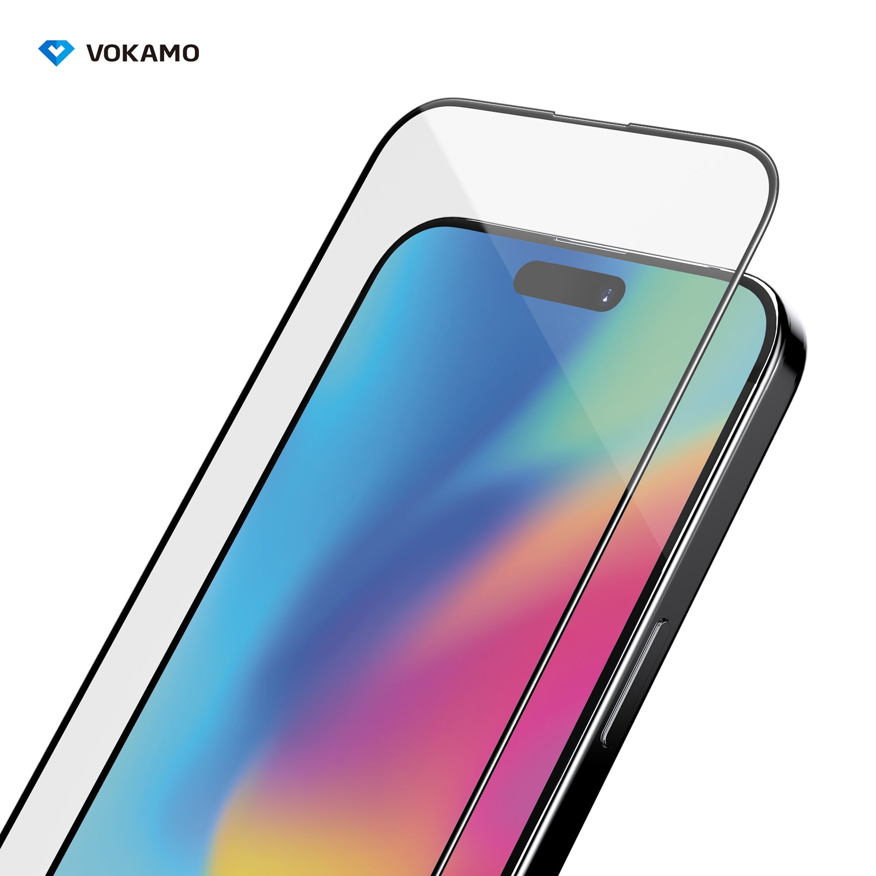 VOKAMO iPhone 15 Tempered Glass 3D Screen Protector For iPhone 15 Pro Max/15/15 Plus/15 Pro - VOKAMO