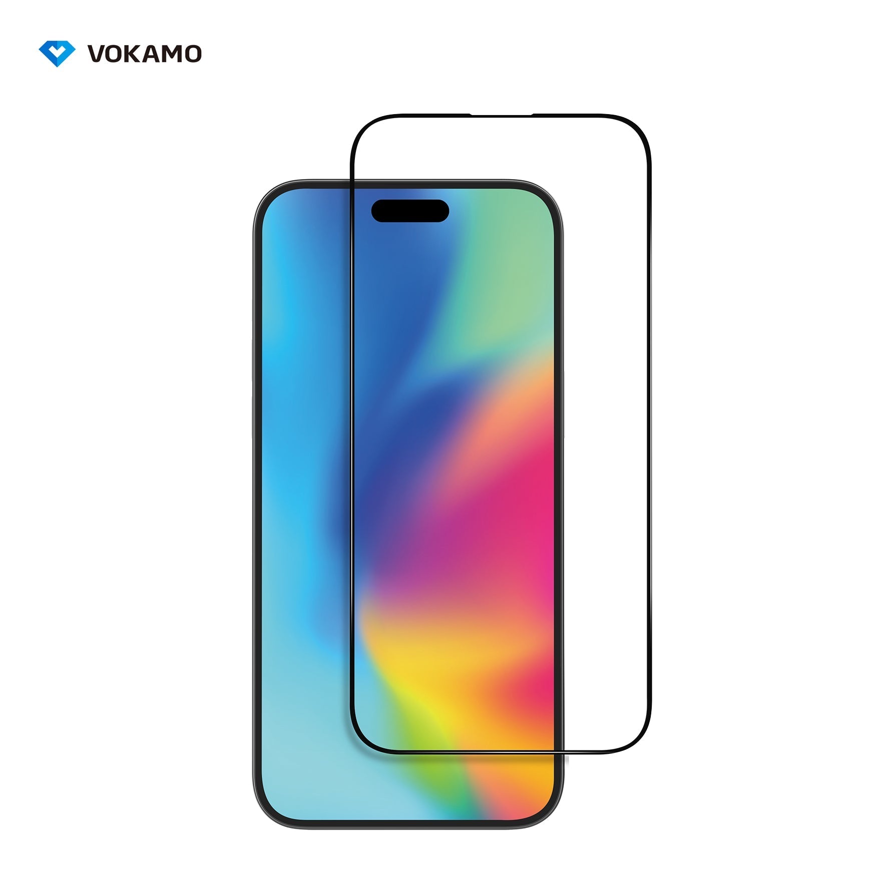 VOKAMO iPhone 15 Tempered Glass 3D Screen Protector For iPhone 15 Pro Max/15/15 Plus/15 Pro - VOKAMO