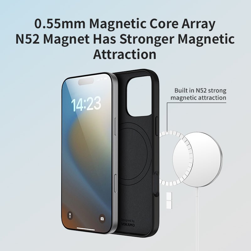 VOKAMO iPhone 16 Silicone Case with MagSafe,Soft Silicone Case for iPhone 16 Pro Max - VOKAMO