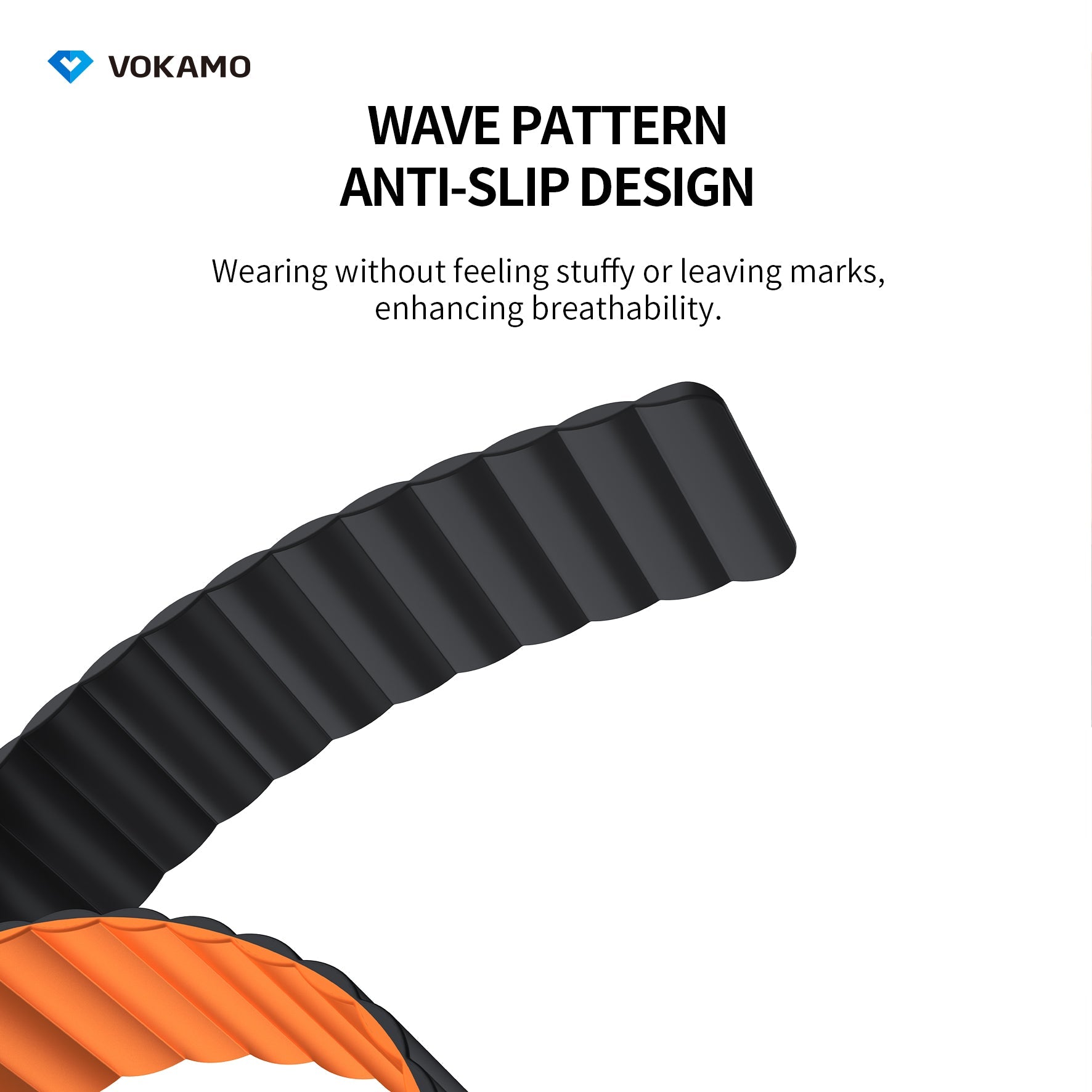 VOKAMO Magnetic Watchband Compatible with Apple Watch 49mm 45mm 44mm 42mm Silicone Watch Strap Strong Magnet Wristband - VOKAMO