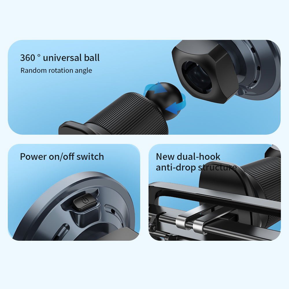 VOKAMO Magnetic Wireless Car Charger Holder 15W Fast Charger - VOKAMO