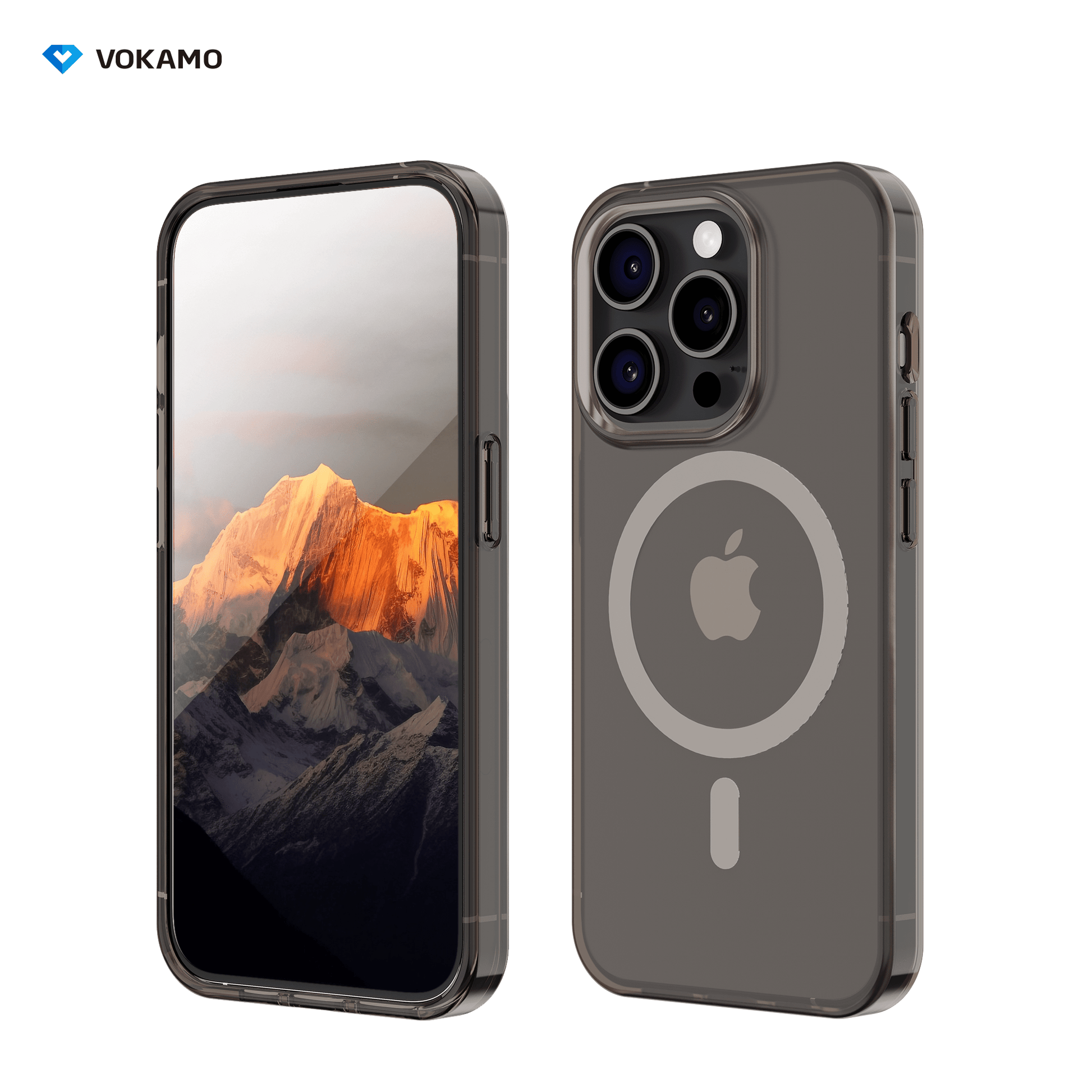 VOKAMO Matte Magnetic Case With MagSafe For iPhone 15 Pro Max 15 iPhone 15 Pro 15 Plus - VOKAMO