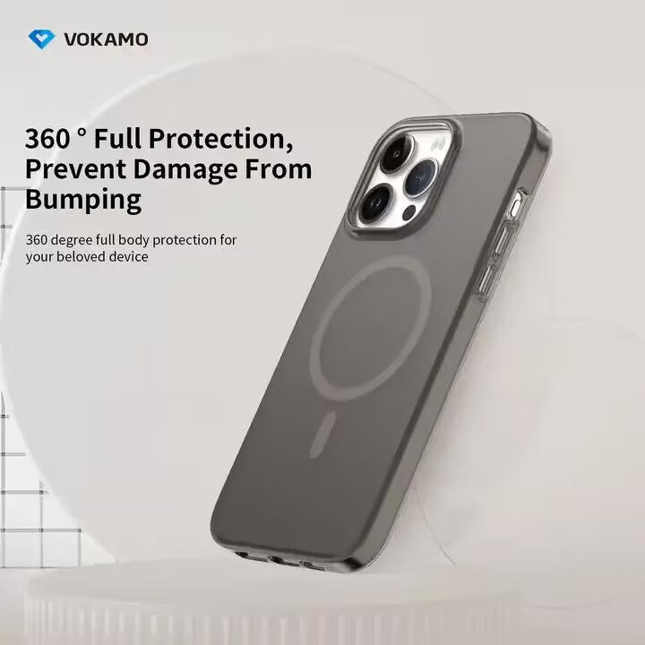 VOKAMO Matte Magnetic Case With MagSafe For iPhone 15 Pro Max 15 iPhone 15 Pro 15 Plus - VOKAMO