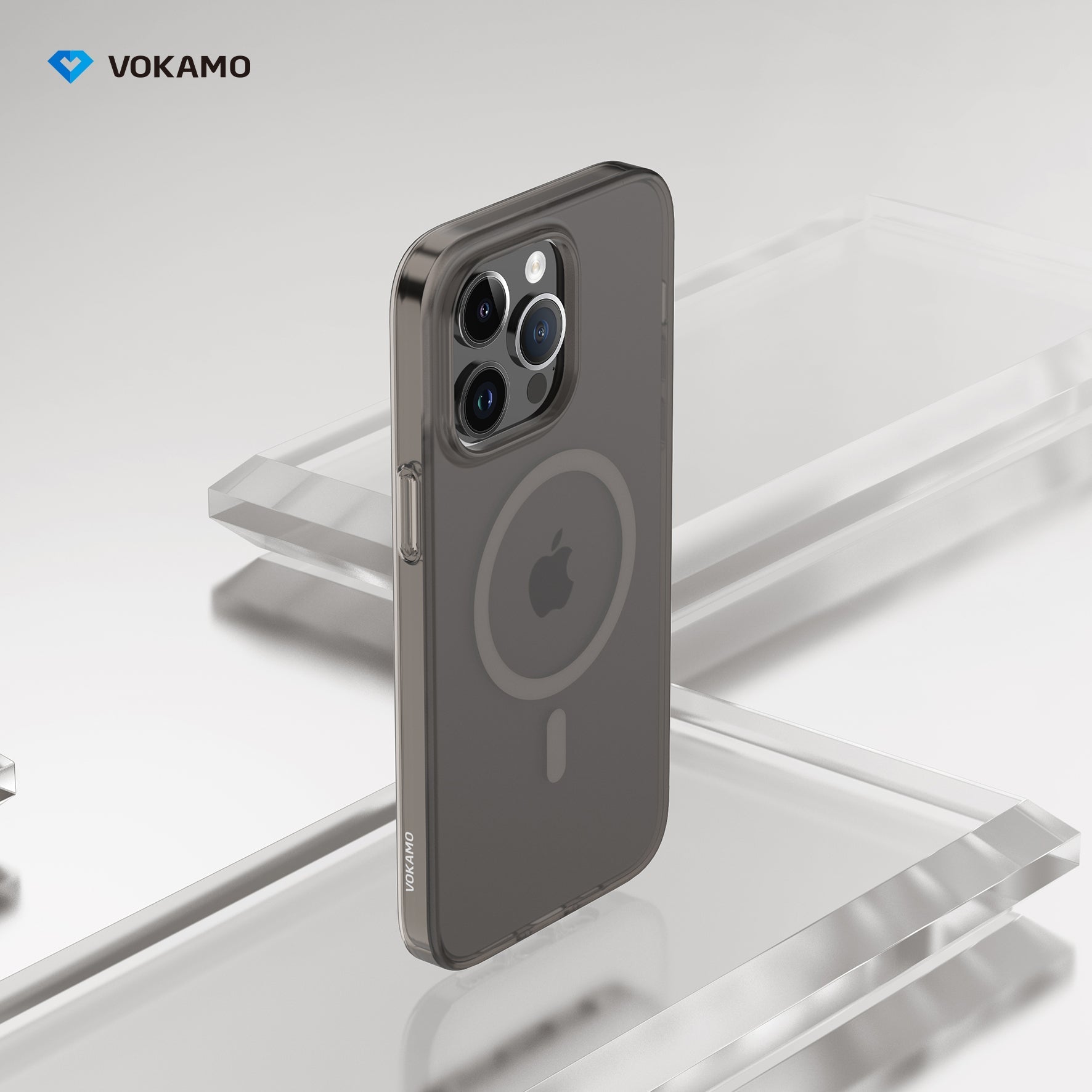 VOKAMO Matte Magnetic Case With MagSafe For iPhone 15 Pro Max 15 iPhone 15 Pro 15 Plus - VOKAMO