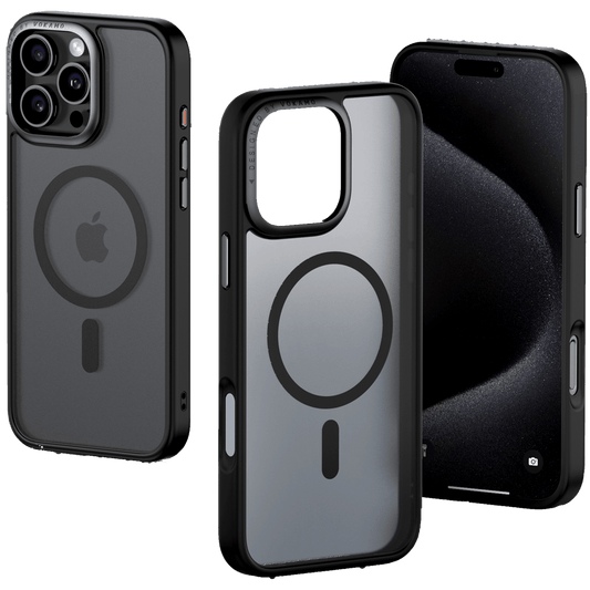 VOKAMO Matte MagSafe Case for iPhone 16 Pro Max Case with Metal Camera Ring Hybrid Magnetic Case - VOKAMO