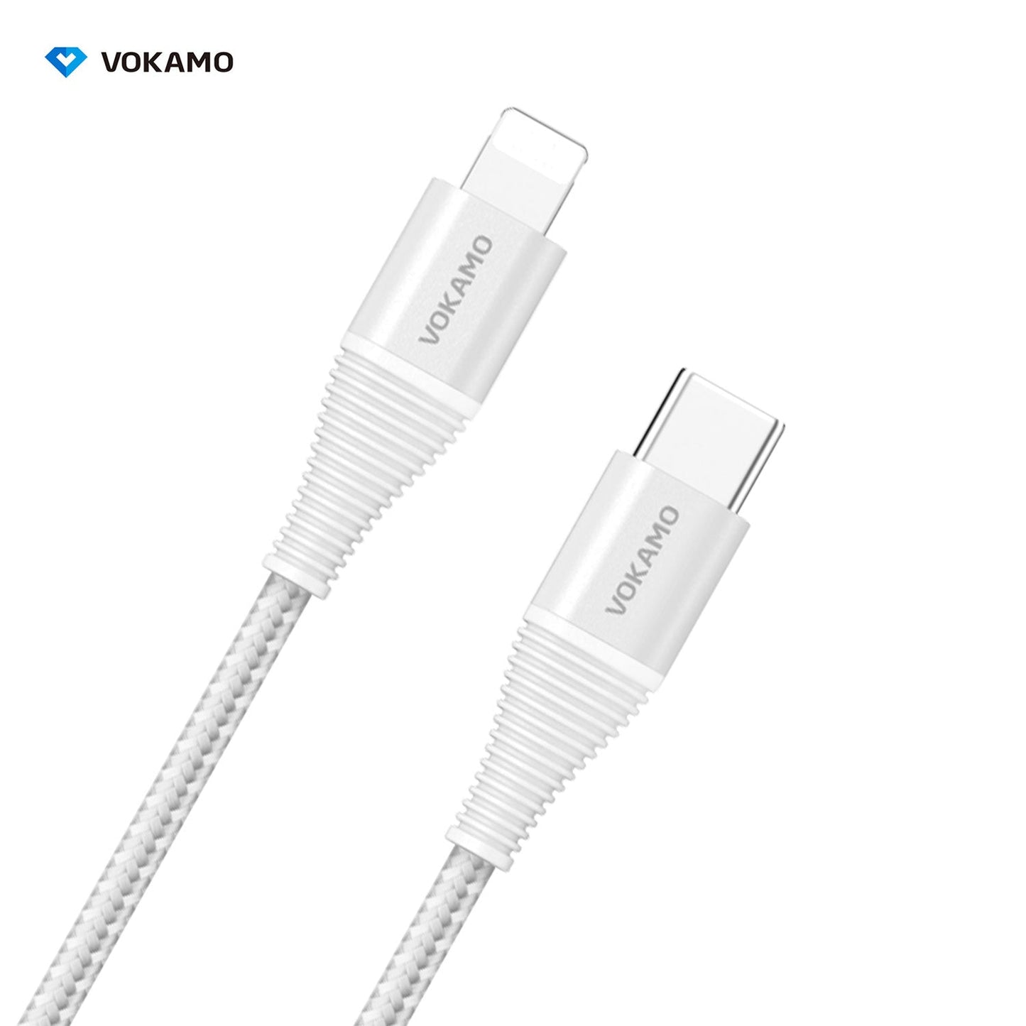 VOKAMO Nylon Braided MFi Certified USB - C to Lightning Cable(1.2m/4ft) - VOKAMO