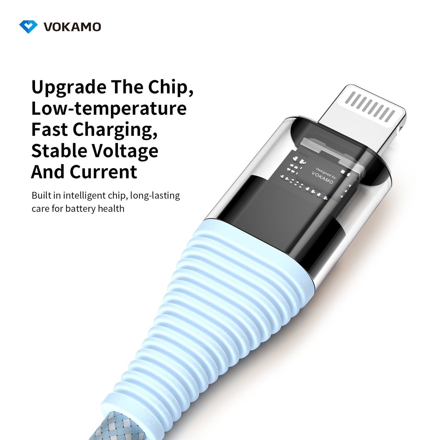 VOKAMO Nylon Braided MFi Certified USB - C to Lightning Cable(1.2m/4ft) - VOKAMO