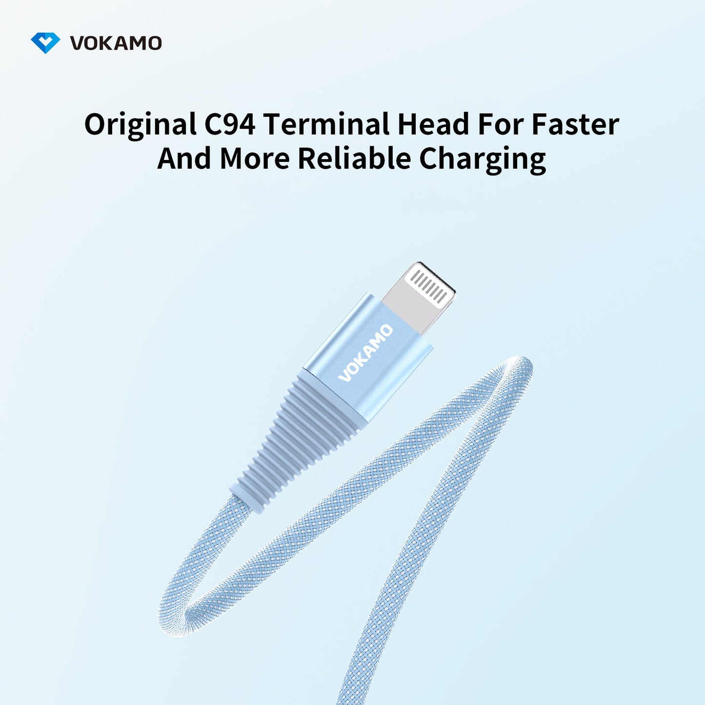 VOKAMO Nylon Braided MFi Certified USB - C to Lightning Cable(1.2m/4ft) - VOKAMO