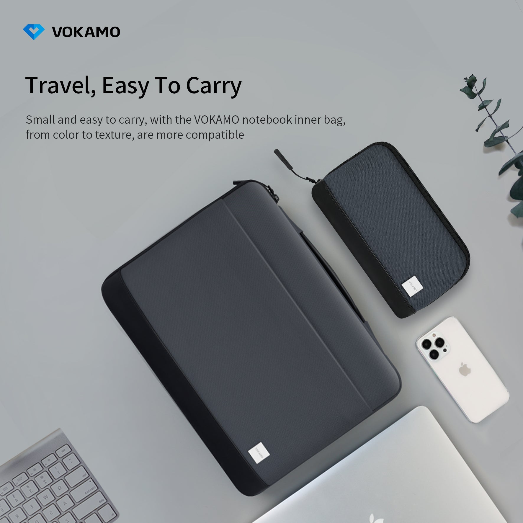 VOKAMO Portable Electronic Organizer Bag For Travel - VOKAMO