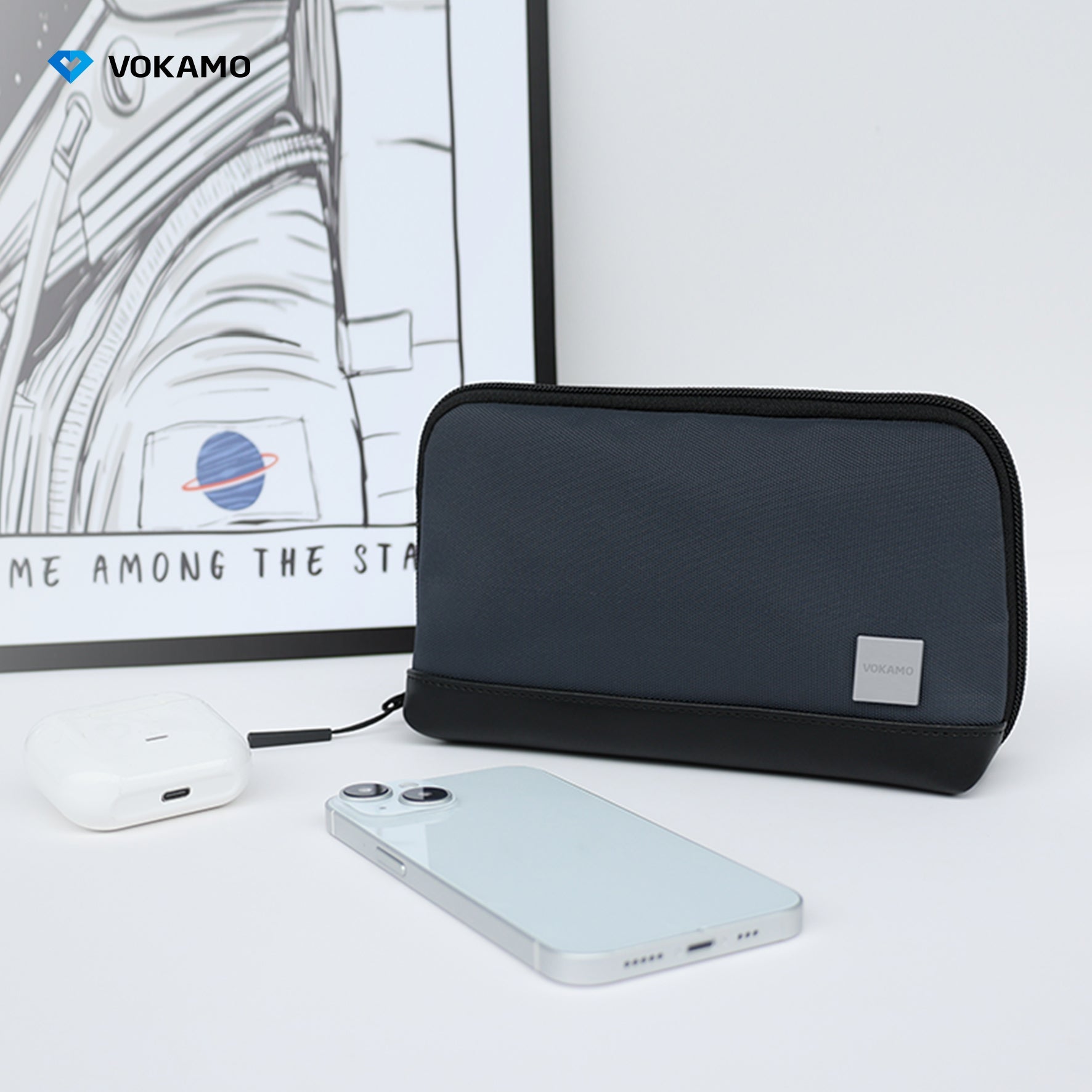 VOKAMO Portable Electronic Organizer Bag For Travel - VOKAMO