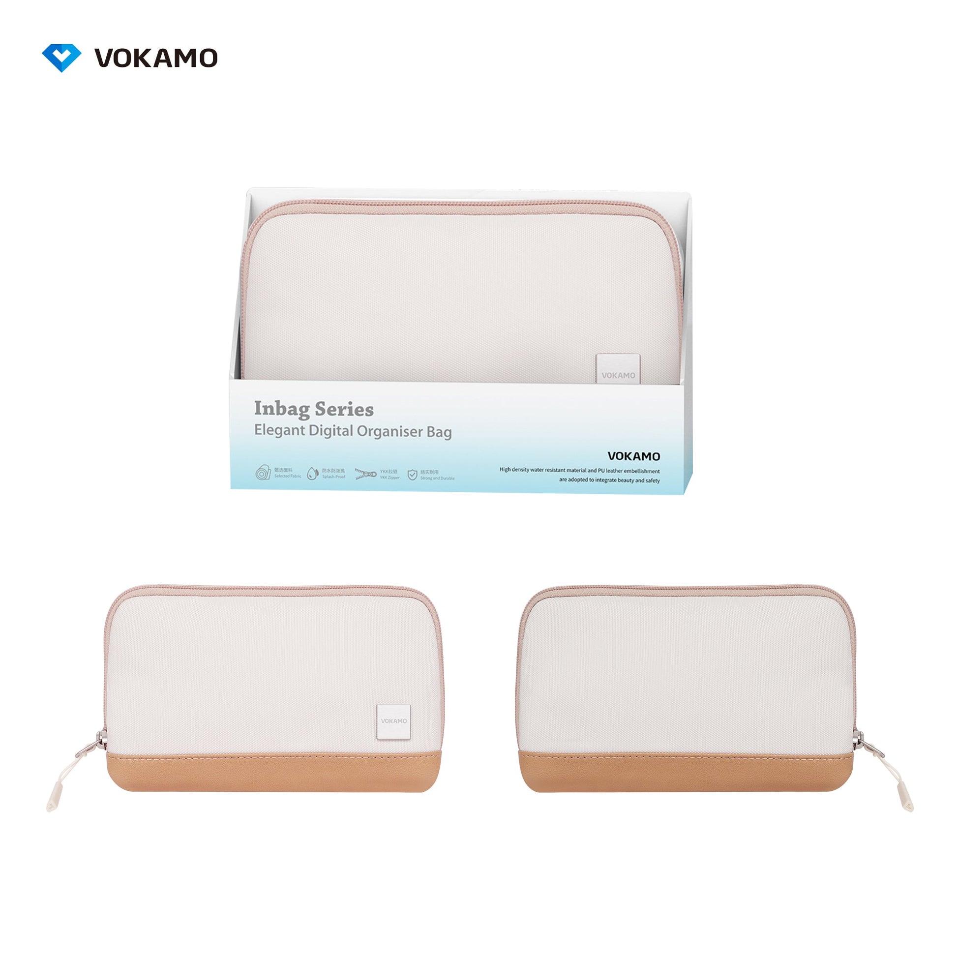 VOKAMO Portable Electronic Organizer Bag For Travel - VOKAMO