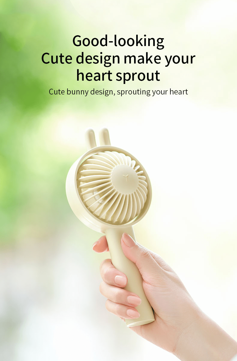Vokamo Portable Mini Hand Fan Cute Rabbit Handheld Air Fan - VOKAMO