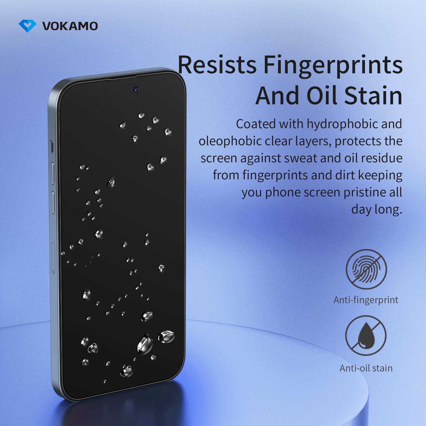 VOKAMO Privacy Screen Protector for iPhone 14 Pro Max/14 Plus/14 Pro/14 Privcy Guard Tempered Glass - VOKAMO