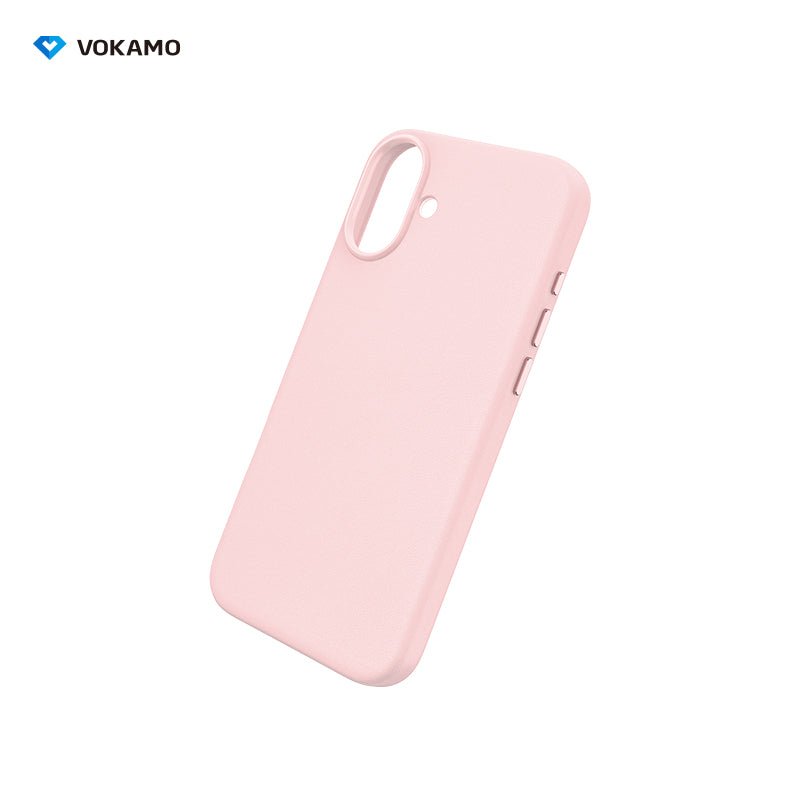 VOKAMO PU Leather Magnetic Case for iPhone 16 for iPhone 16 Pro Max Luxury Magnet Case for Magnet Wireless Charging Phone Case - VOKAMO