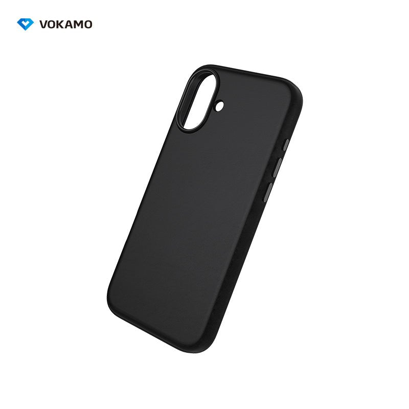 VOKAMO PU Leather Magnetic Case for iPhone 16 for iPhone 16 Pro Max Luxury Magnet Case for Magnet Wireless Charging Phone Case - VOKAMO