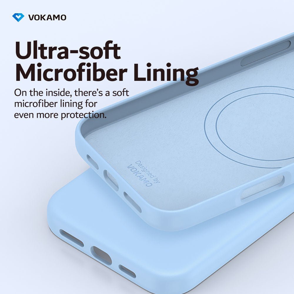 VOKAMO PU Leather Magnetic Case for iPhone 16 for iPhone 16 Pro Max Luxury Magnet Case for Magnet Wireless Charging Phone Case - VOKAMO