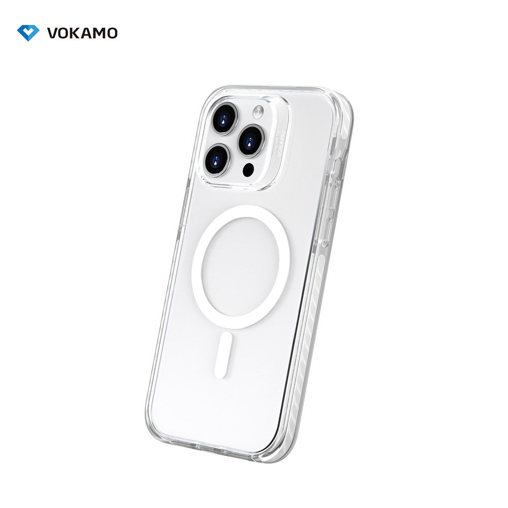 VOKAMO Shockproof iPhone 15 Case Magnetic Clear Case with MagSafe for iPhone 15 Pro Max/15 Plus/15/15 Pro - VOKAMO