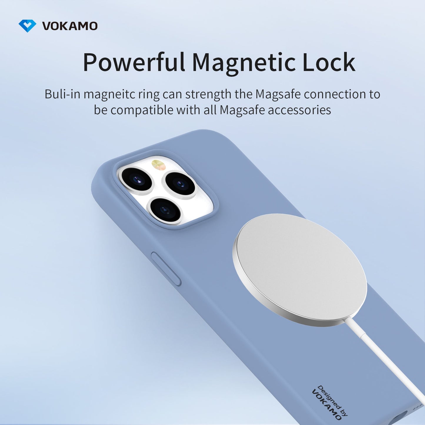 VOKAMO Silicone Case with MagSafe for iPhone 14 Pro Max/14/14 Pro/14 Plus - VOKAMO